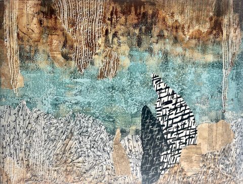 schilderij mixed media in het thema verandering
